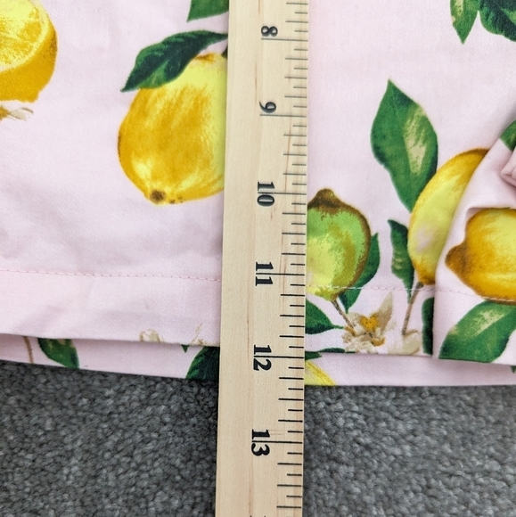 CYNTHIA Rowley yellow lemon print pink base cotton shorts size 4 - Picture 6 of 12